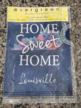 Evergreen 'Home Sweet Home' Louisville Garden Flag - Navy
